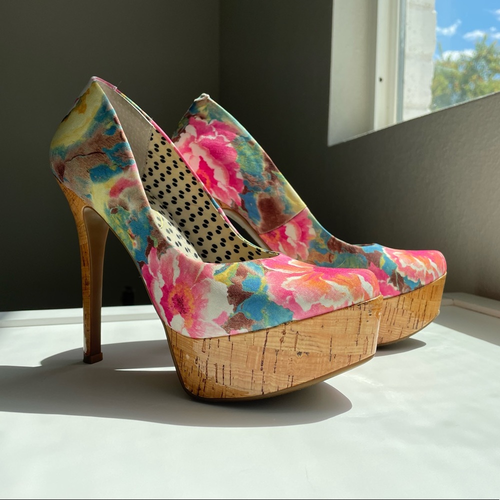 Floral Stiletto Platforms